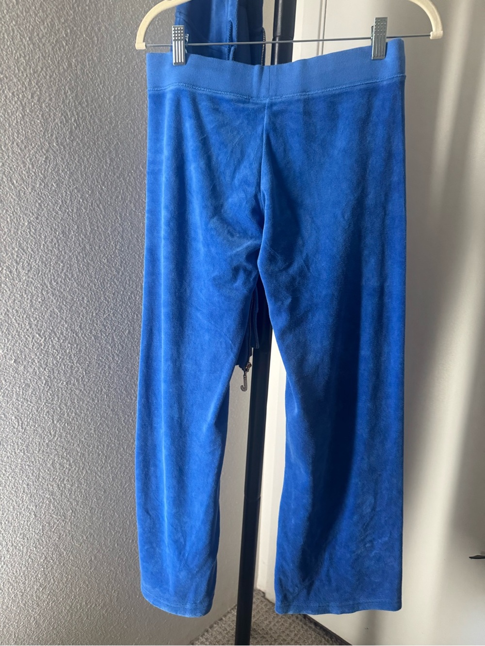 Vintage 2YK JUICY COUTURE Royal Blue Velour Zip Hoodie & Pants Tracksuit XS - Picture 6 of 6